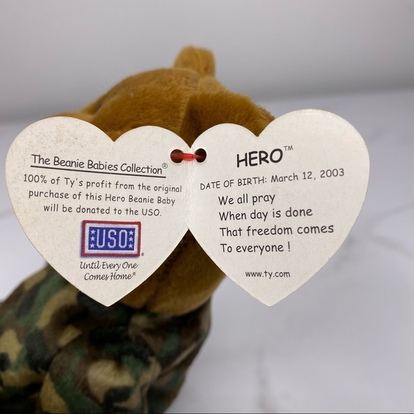 2003 Ty Hero Beanie Bear - Picture 9 of 12